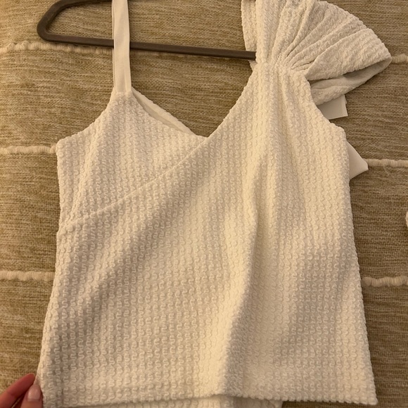 Club Monaco one Shoulder blouse with bow - Picture 5 of 6